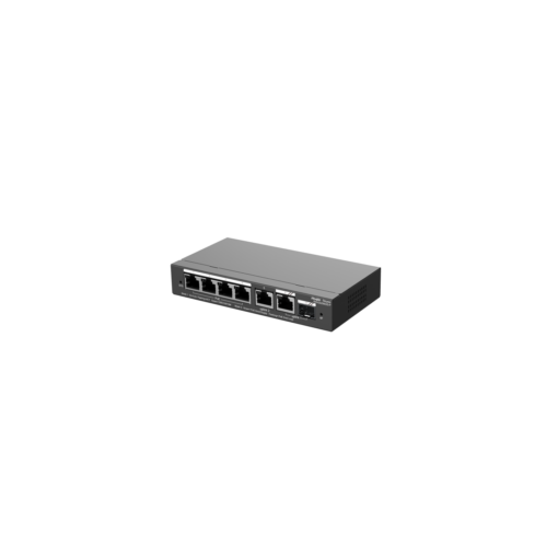Reyee RG-ES206GS-P , 6-Port Gigabit Smart POE Switch, 4 PoE/POE+ Ports with 1 Gigabit RJ45/1 combo SFP uplink ports, 54W PoE power budget, Desktop Steel Case - Image 2