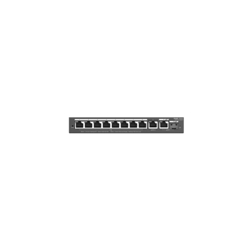 Reyee RG-ES210GS-P , 10-Port Gigabit Smart POE Switch, 8 PoE/POE+ Gigabit RJ45 Ports with 1 Gigabit RJ45/1 combo SFP uplink ports,,120W PoE power budget, Desktop Steel Case - Image 2